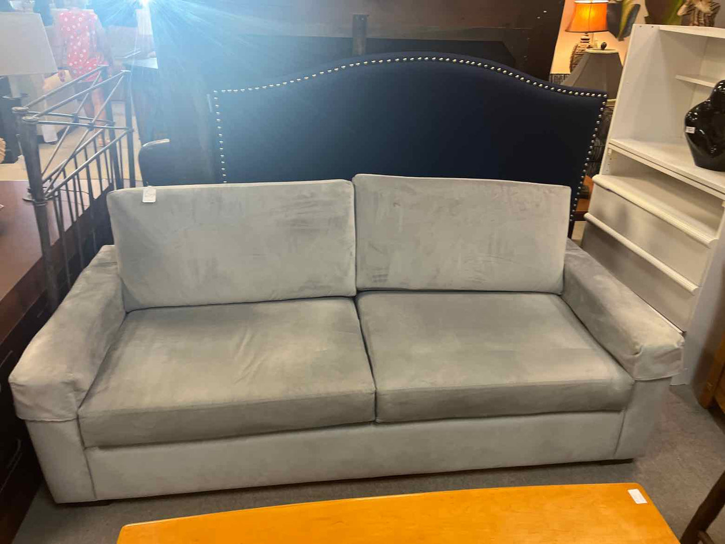 Light Gray Fabric Sofa – 2 Cushion