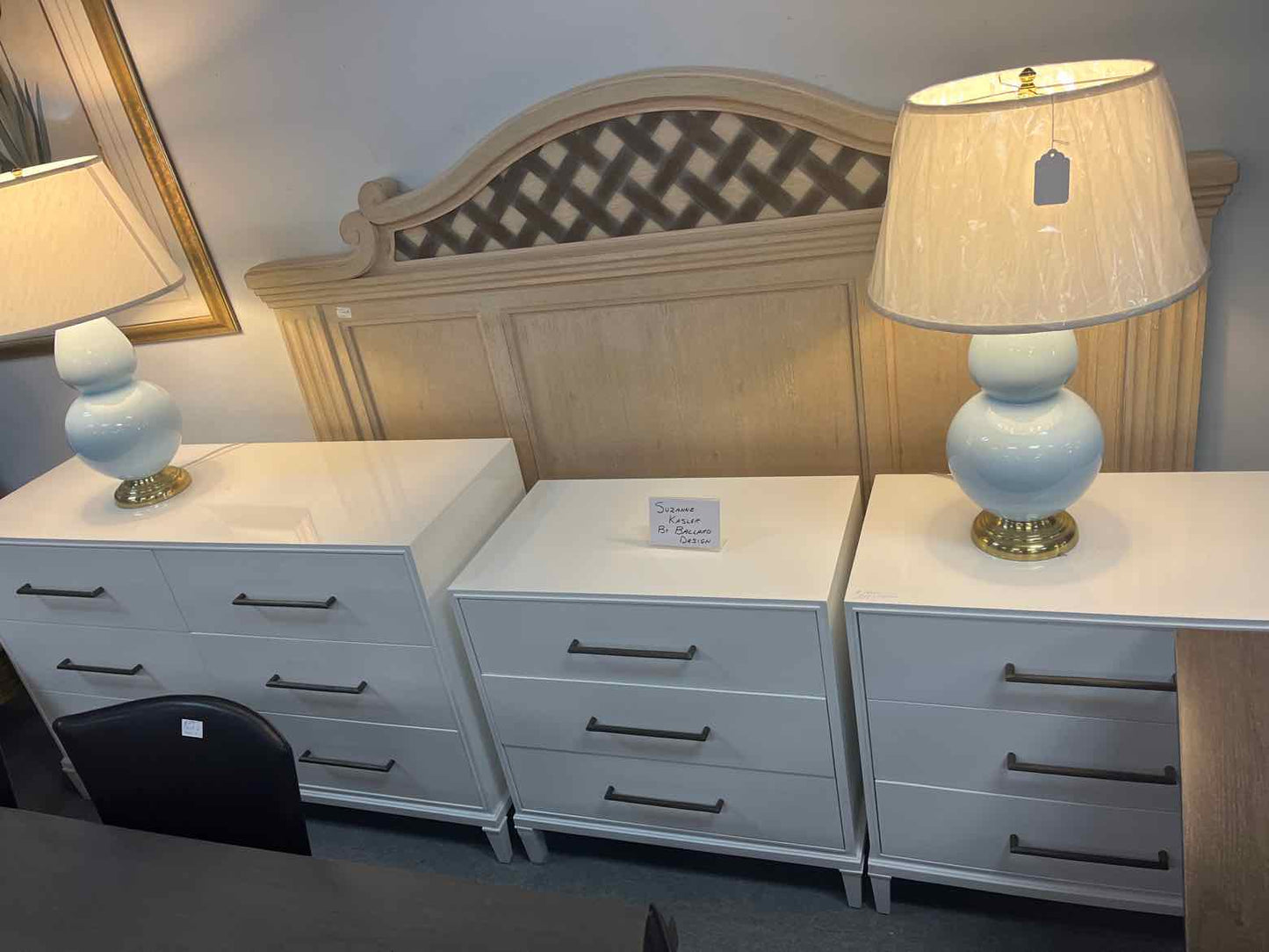 Ballard Designs Modern Gloss White Bedroom Se