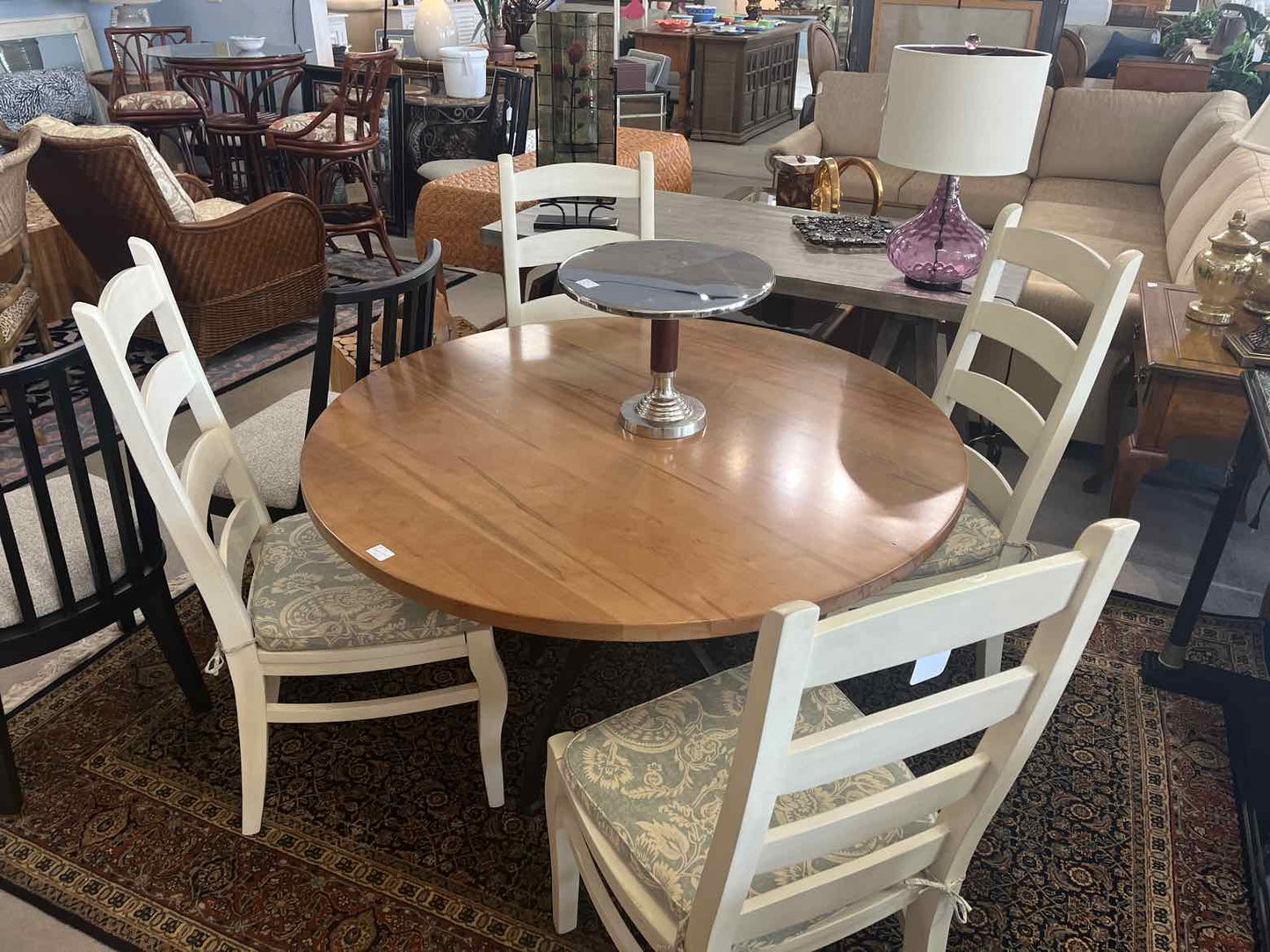 Pottery Barn White Wood Dining Chairs (Set of 4)