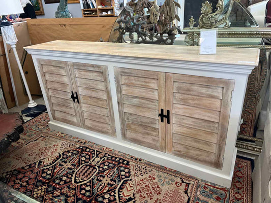 76” Mango Wood Cabinet – Shuttered Doors