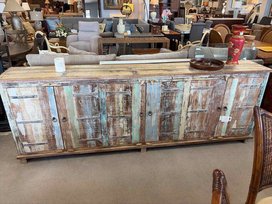 Brand New 105" Multi-Color Mango Wood Console Cabinet