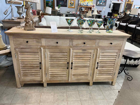 "New" Tan Mango Wood Console