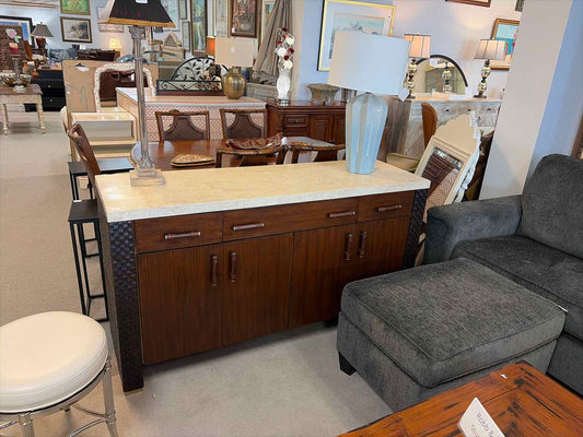 Robb & Stucky Marble Top Cabinet – Luxury Storage Console