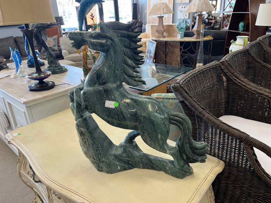 Solid Jade Horse Sculpture