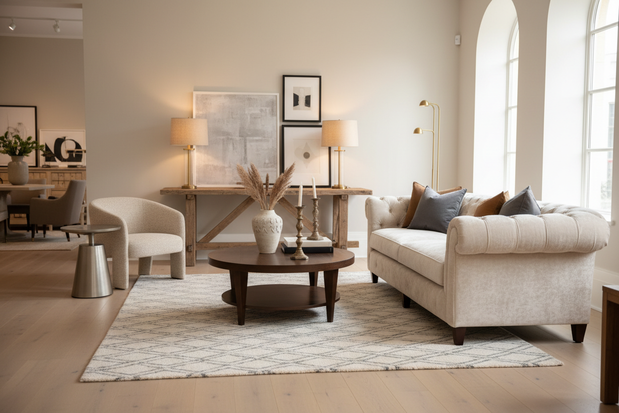 Elegant furniture showroom