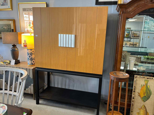 Custom Bar Cabinet – Hinged Doors with Drink Storage